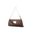 Louis Vuitton Eva pouch in ebene damier canvas and brown leather - 00pp thumbnail