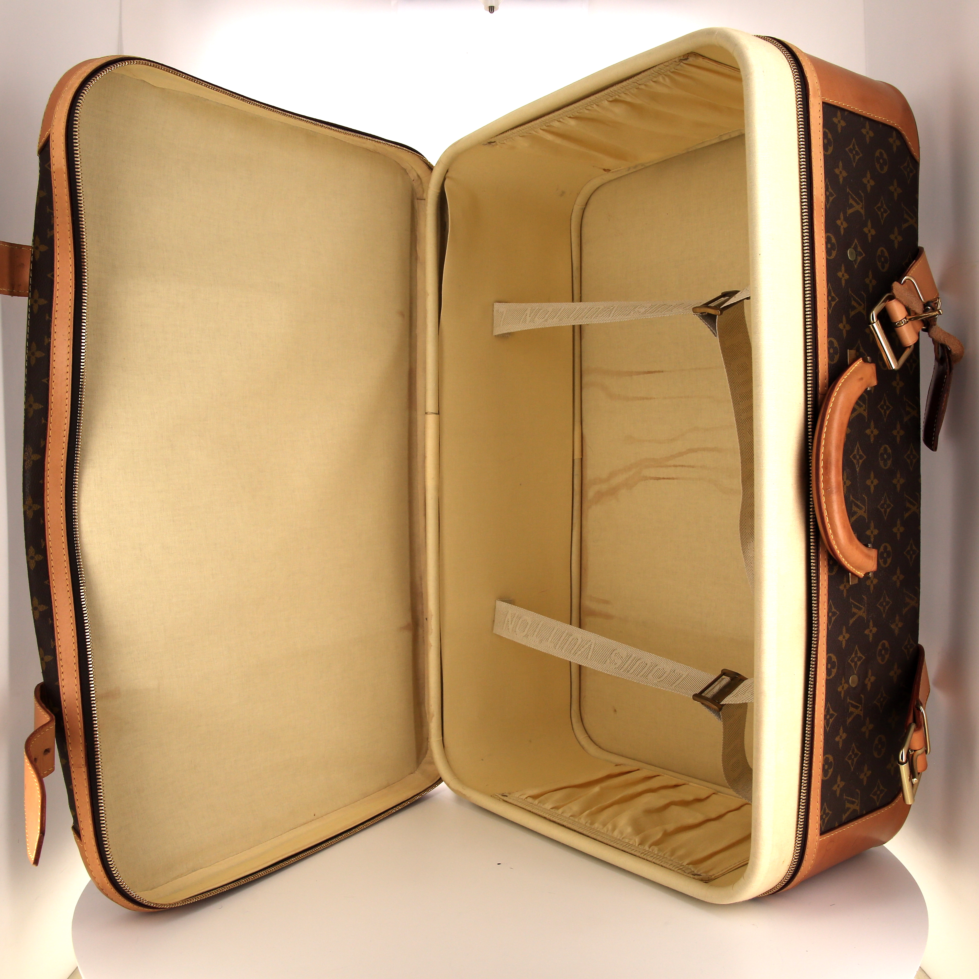 Borsa Louis Vuitton modello grande in tela monogram e pelle naturale - Detail D3