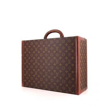 Maleta Louis Vuitton President en lona Monogram marrón y cuero natural