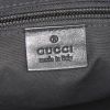 Gucci shoulder bag in grey and black monogram canvas and black leather - Detail D3 thumbnail