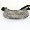 Gucci shoulder bag in grey and black monogram canvas and black leather - Detail D4 thumbnail