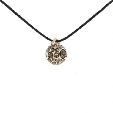 Pomellato Harem pendant in yellow gold and smoked quartz