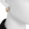 Pomellato Lulu hoop earrings in pink gold,  topaz and diamonds - Detail D1 thumbnail