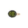 Pomellato Tabou ring in pink gold,  silver and peridots - 00pp thumbnail