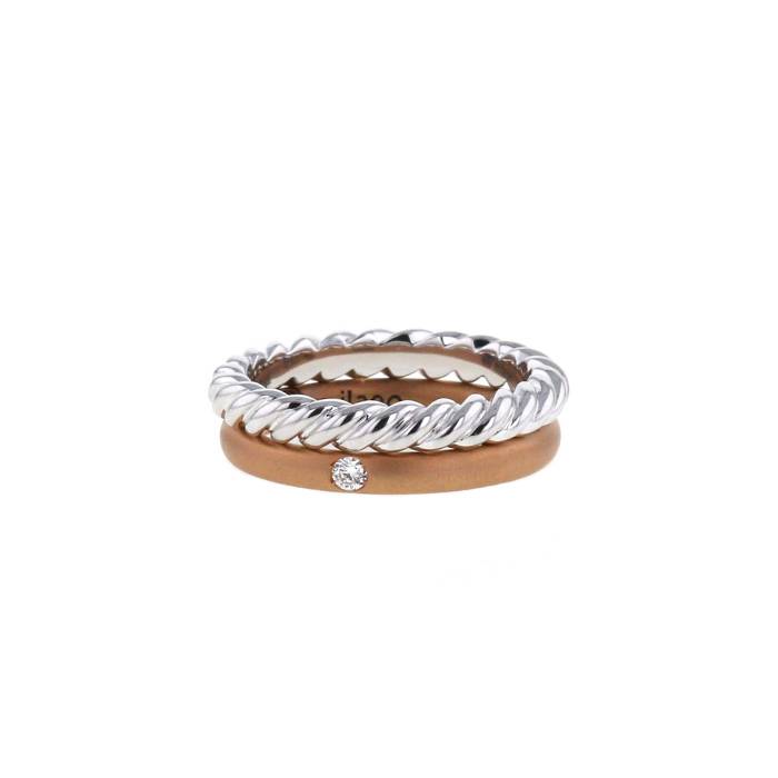 Pomellato Milano ring in white gold,  pink gold and diamond - 00pp