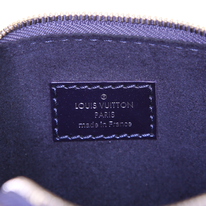 Louis Vuitton Alma handbag in metallic blue epi leather - Detail D4