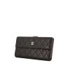 Chanel Camelia - Wallet wallet in black quilted leather - 00pp thumbnail