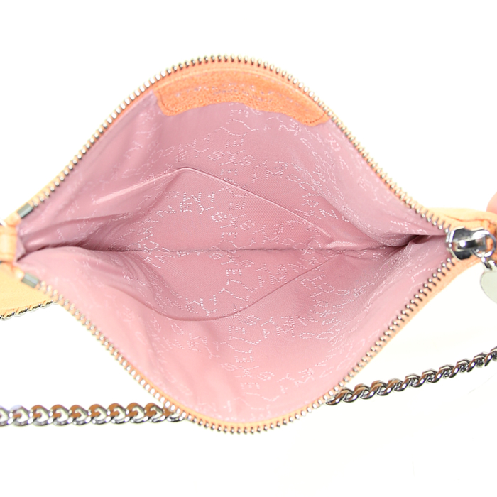 Stella McCartney Falabella pouch in coral canvas - Detail D3
