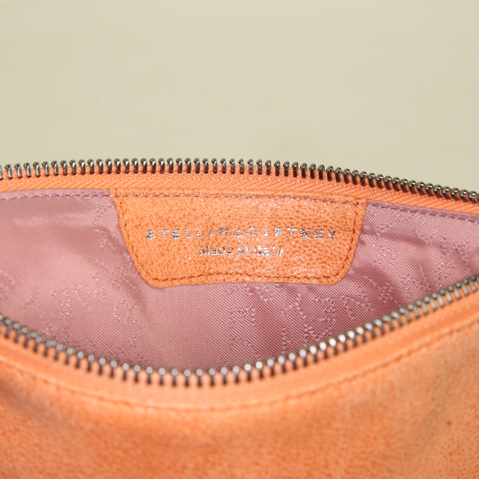 Pochette Stella McCartney Falabella in tela corallo - Detail D4