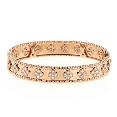 Bracciale Van Cleef & Arpels Perlée modello medio in oro rosa e diamanti