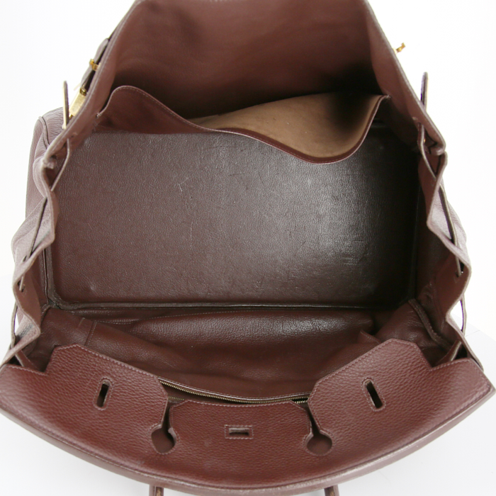 Hermes Birkin 40 cm handbag in brown togo leather - Detail D2