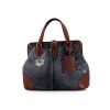 Ralph Lauren handbag in blue denim canvas and brown leather - 360 thumbnail
