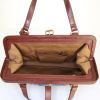 Ralph Lauren handbag in blue denim canvas and brown leather - Detail D2 thumbnail