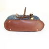 Ralph Lauren handbag in blue denim canvas and brown leather - Detail D4 thumbnail