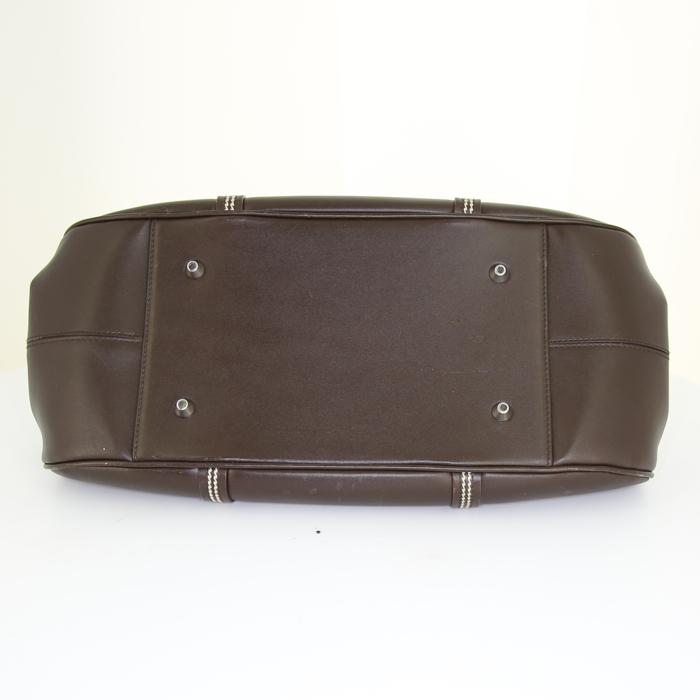 Dior Détective handbag in dark brown leather - Detail D5