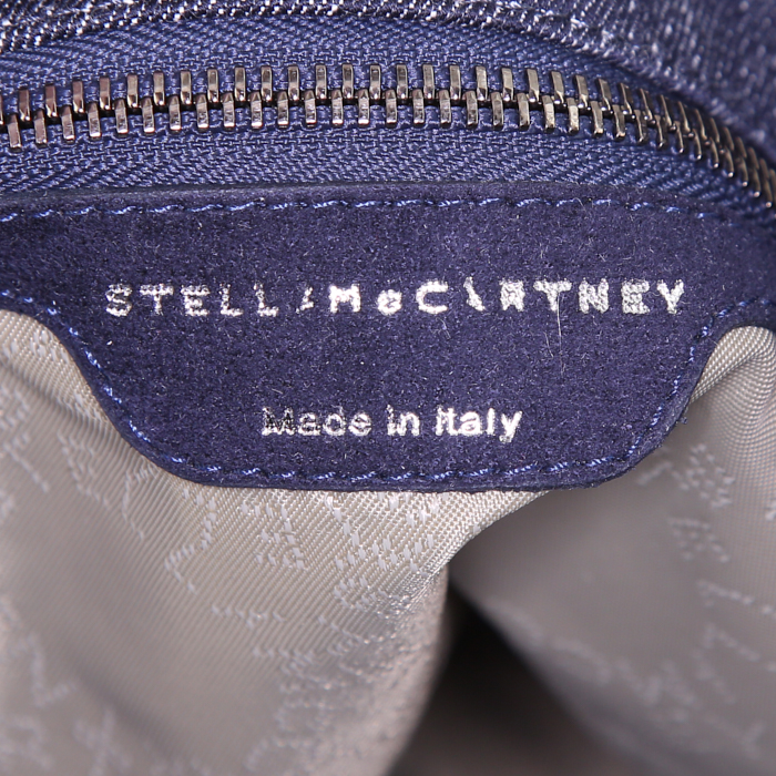 Stella McCartney shopping bag in dark blue denim canvas - Detail D3