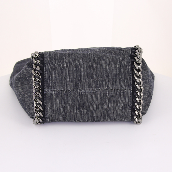 Stella McCartney shopping bag in dark blue denim canvas - Detail D4