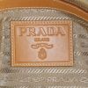 Bolso de mano Prada Bowling en cuero marrón y lona beige - Detail D3 thumbnail