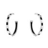 Chaumet Class One hoop earrings in white gold and rubber - 00pp thumbnail