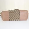 Gucci shopping bag in beige monogram canvas and rosy beige leather - Detail D5 thumbnail