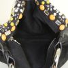 Borsa Chloé in tela nera con perle ricamate e pelle nera - Detail D2 thumbnail