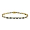 Bracelet époque années 90 Vintage en or jaune,  saphirs et diamants - 00pp thumbnail
