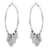 Dior Coeurs Légers hoop earrings in white gold and diamonds - 00pp thumbnail