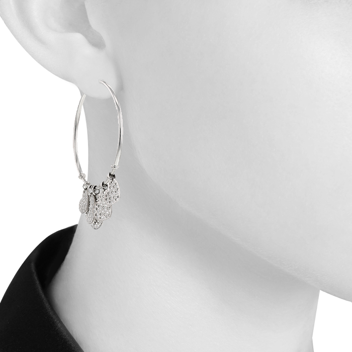 Dior Coeurs Légers hoop earrings in white gold and diamonds