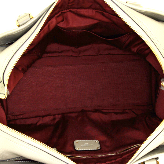 Sac à main Loewe Amazona en cuir grainé gris-vert - Detail D2