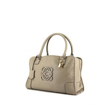 Loewe Amazona handbag in grey grained leather