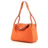 Hermes Lindy handbag in orange togo leather - 00pp thumbnail