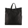 Marni shopping bag in black grained leather - 360 thumbnail