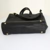 Marni shopping bag in black grained leather - Detail D5 thumbnail