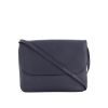 Marni shoulder bag in blue grained leather - 360 thumbnail