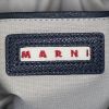Marni shoulder bag in blue grained leather - Detail D3 thumbnail