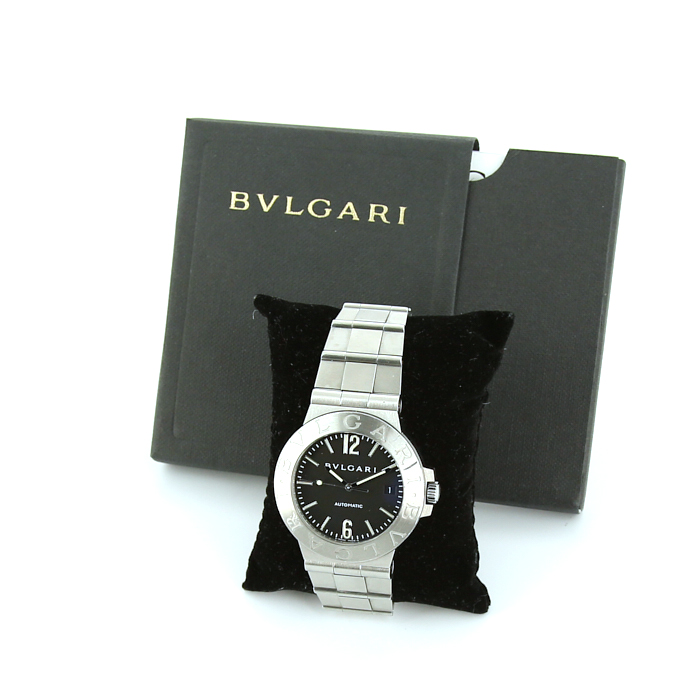 Bulgari Diagono-Automatique watch in stainless steel Ref: L3056 Circa 2005 - Detail D2