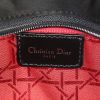 Dior Lady Dior large model handbag in black canvas cannage and black patent leather - Detail D4 thumbnail