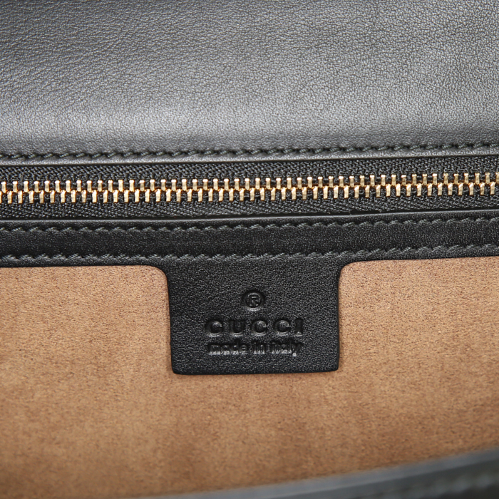 Borsa a spalla Gucci Padlock in pelle nera - Detail D4