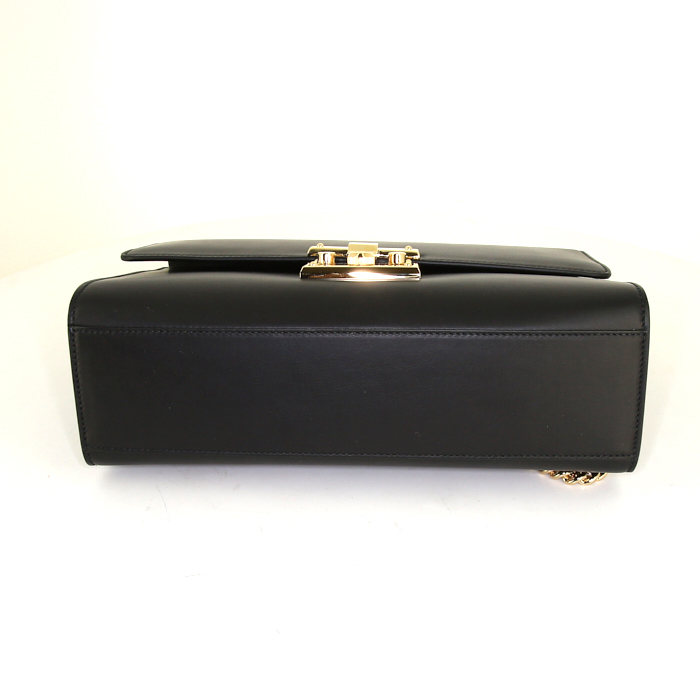 Borsa a spalla Gucci Padlock in pelle nera - Detail D5