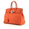 Hermes Birkin 35 cm handbag in orange togo leather - 00pp thumbnail