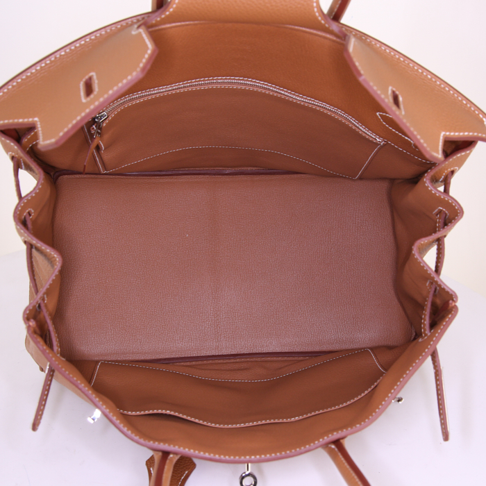 Borsa Hermes Birkin 35 cm in pelle togo gold - Detail D2