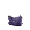 Balenciaga shoulder bag in purple leather - 00pp thumbnail