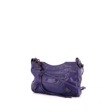 Bolso bandolera Balenciaga en cuero violeta