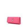 Bolsito de mano Kate Saint Laurent en cuero granulado rosa - 00pp thumbnail