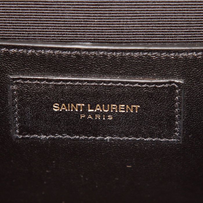 Pochette Kate Saint Laurent en cuir grainé rose - Detail D4