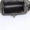 Chanel clutch in silver glittering leather - Detail D2 thumbnail