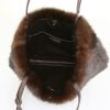 Pochette Prada en fourrure marron - Detail D2 thumbnail