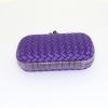 Bottega Veneta Knot clutch in purple satin and purple water snake - Detail D4 thumbnail