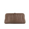 Chanel pouch in brown leather - 360 thumbnail