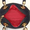 Bolso de mano Dior Lady Dior en lona cannage negra - Detail D2 thumbnail